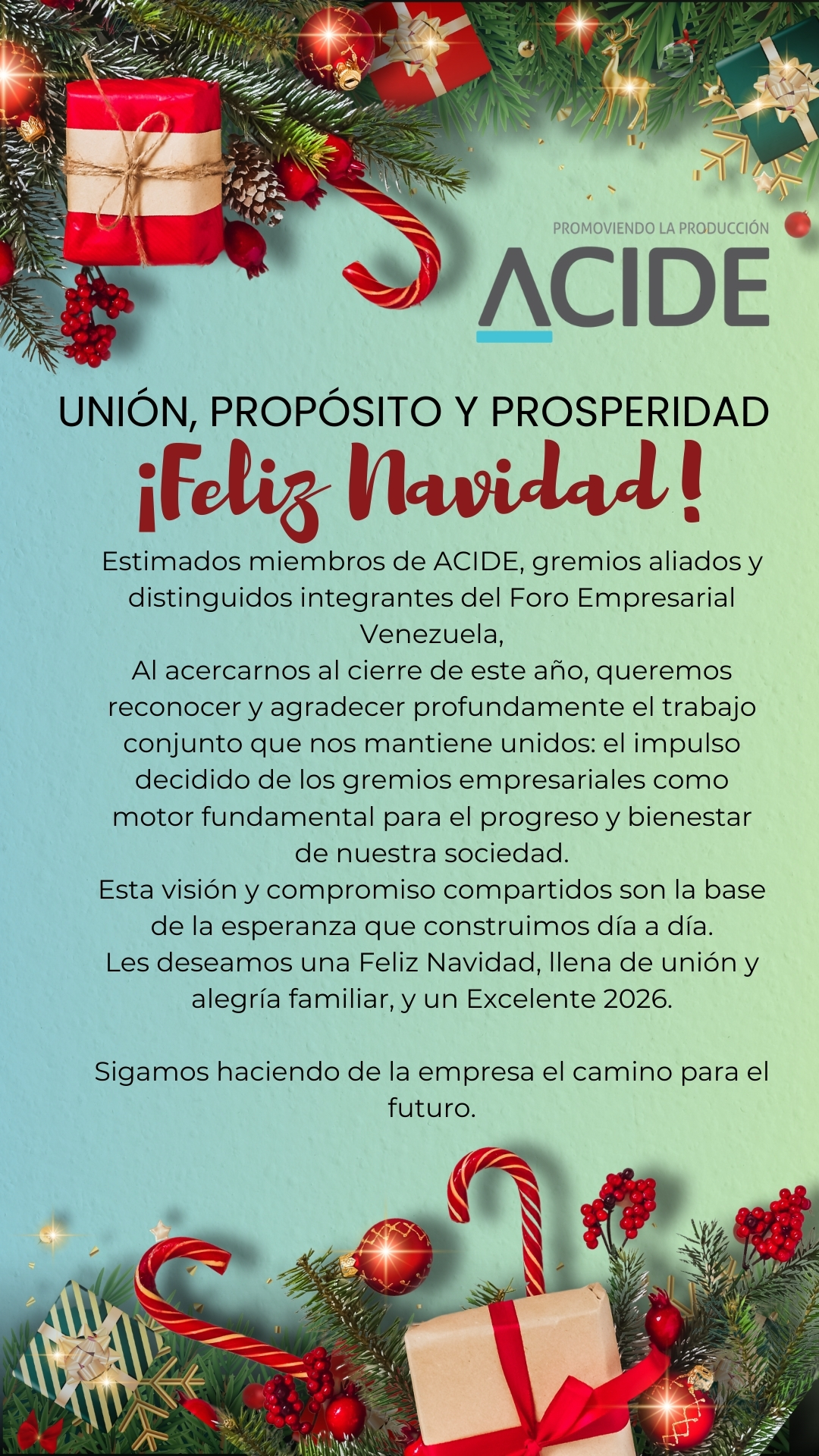 Tarjeta de navidad acide 2025